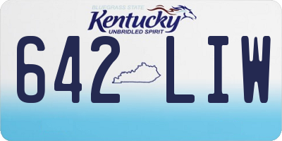 KY license plate 642LIW