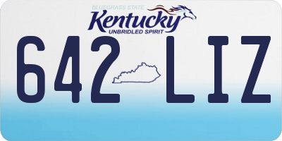 KY license plate 642LIZ
