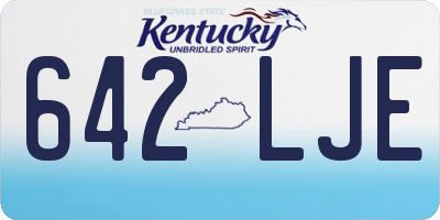 KY license plate 642LJE
