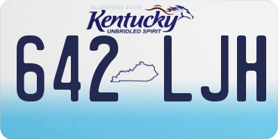 KY license plate 642LJH