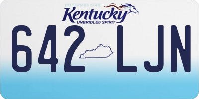 KY license plate 642LJN