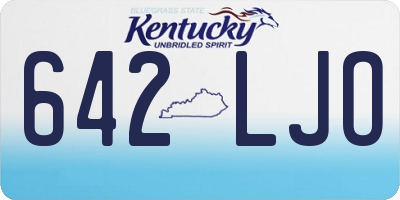 KY license plate 642LJO