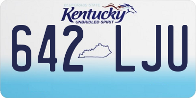 KY license plate 642LJU