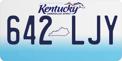 KY license plate 642LJY
