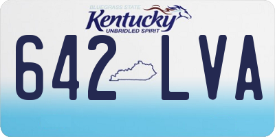 KY license plate 642LVA