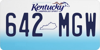 KY license plate 642MGW