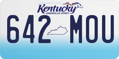 KY license plate 642MOU