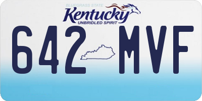 KY license plate 642MVF