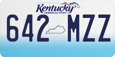 KY license plate 642MZZ