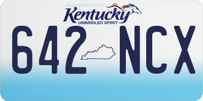 KY license plate 642NCX