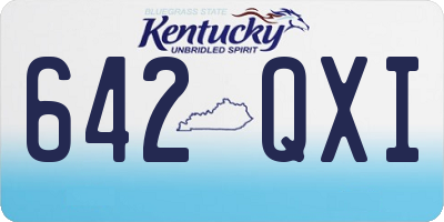 KY license plate 642QXI