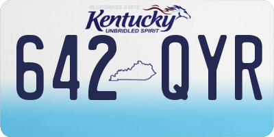 KY license plate 642QYR