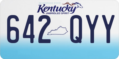 KY license plate 642QYY