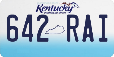 KY license plate 642RAI