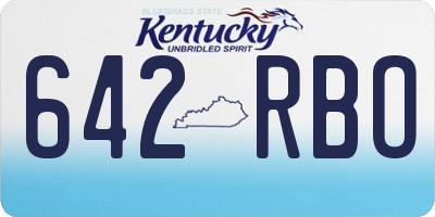 KY license plate 642RBO