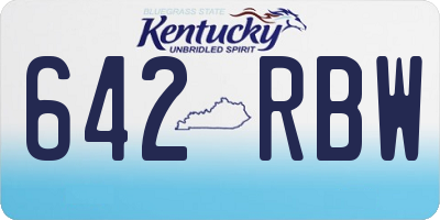 KY license plate 642RBW