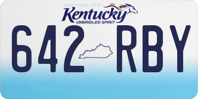 KY license plate 642RBY