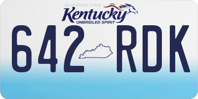 KY license plate 642RDK