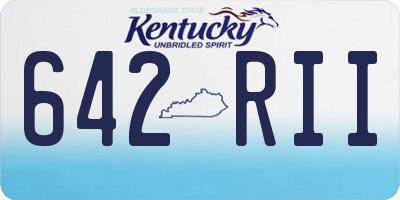KY license plate 642RII