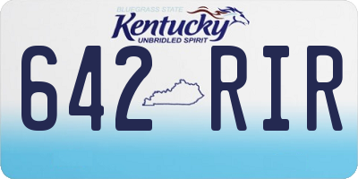 KY license plate 642RIR