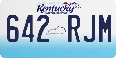 KY license plate 642RJM