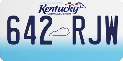 KY license plate 642RJW