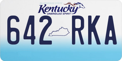 KY license plate 642RKA