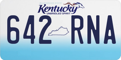 KY license plate 642RNA