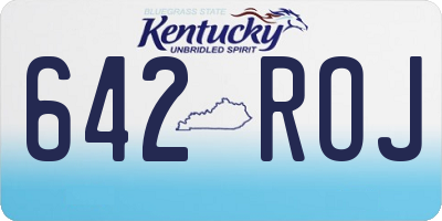 KY license plate 642ROJ