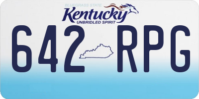 KY license plate 642RPG