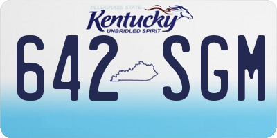 KY license plate 642SGM