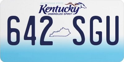 KY license plate 642SGU