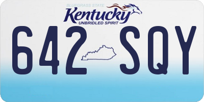 KY license plate 642SQY