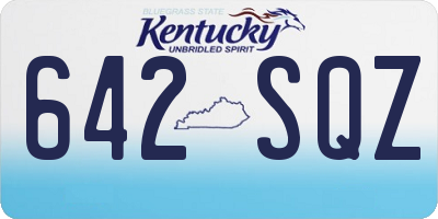 KY license plate 642SQZ
