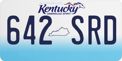 KY license plate 642SRD