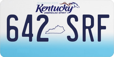 KY license plate 642SRF