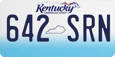 KY license plate 642SRN