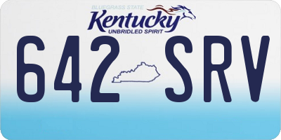 KY license plate 642SRV