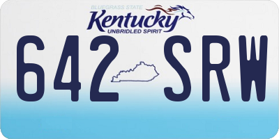 KY license plate 642SRW