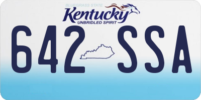 KY license plate 642SSA