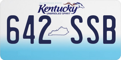 KY license plate 642SSB