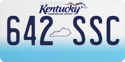 KY license plate 642SSC