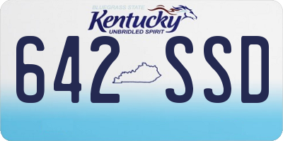 KY license plate 642SSD