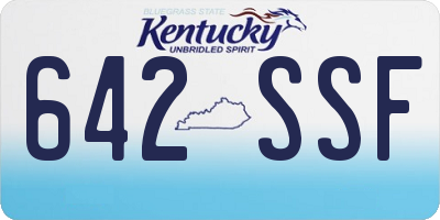 KY license plate 642SSF