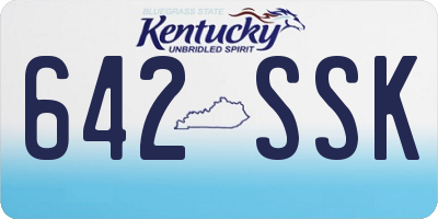 KY license plate 642SSK
