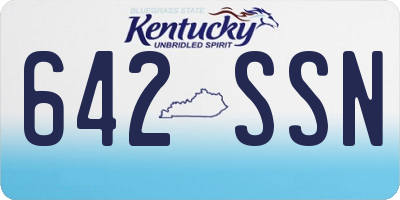 KY license plate 642SSN