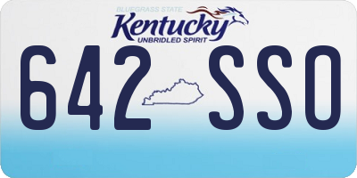 KY license plate 642SSO
