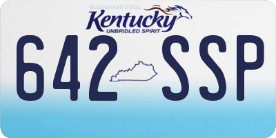 KY license plate 642SSP