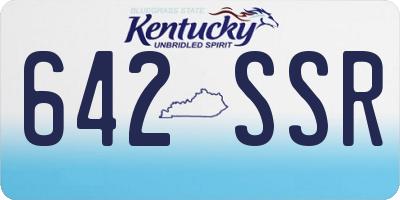 KY license plate 642SSR