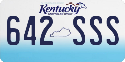 KY license plate 642SSS